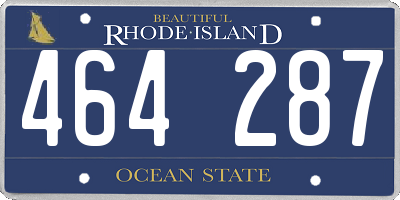 RI license plate 464287