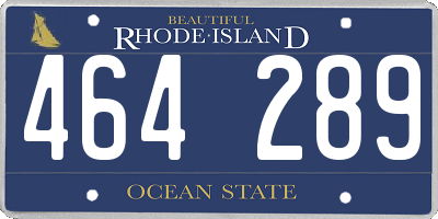 RI license plate 464289
