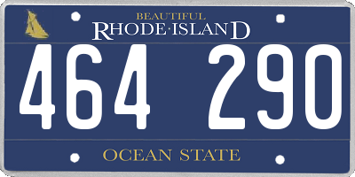 RI license plate 464290