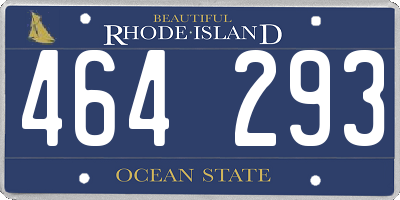 RI license plate 464293