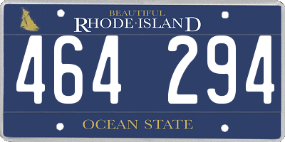 RI license plate 464294