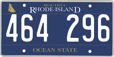 RI license plate 464296