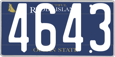 RI license plate 4643