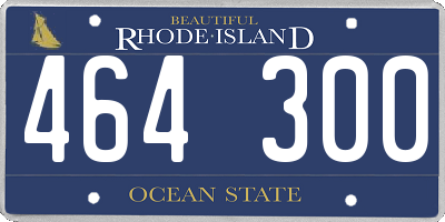 RI license plate 464300