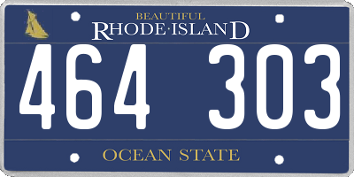 RI license plate 464303