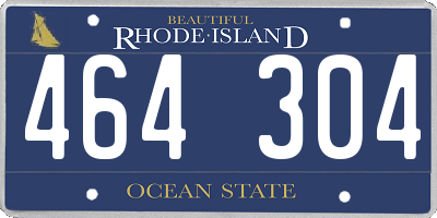 RI license plate 464304