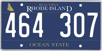 RI license plate 464307