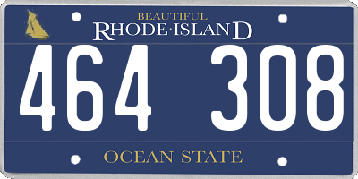 RI license plate 464308