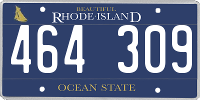 RI license plate 464309