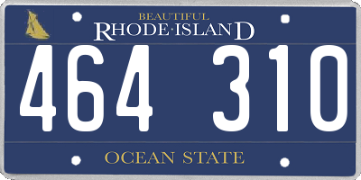 RI license plate 464310