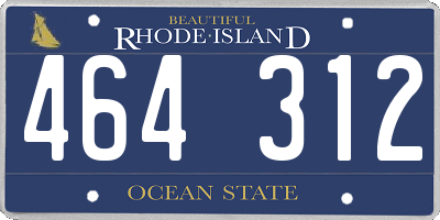 RI license plate 464312