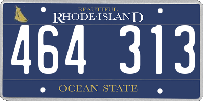 RI license plate 464313