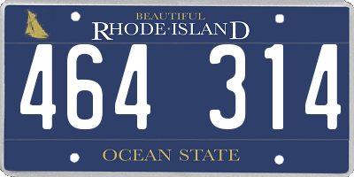RI license plate 464314