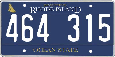 RI license plate 464315