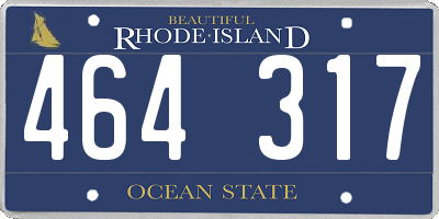 RI license plate 464317