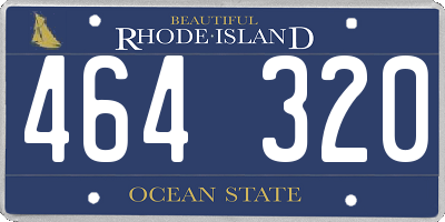 RI license plate 464320