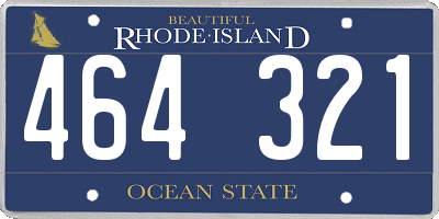 RI license plate 464321
