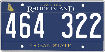 RI license plate 464322