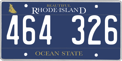 RI license plate 464326