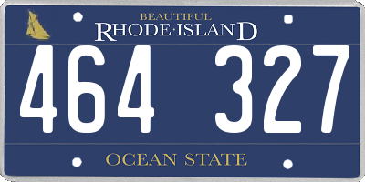 RI license plate 464327