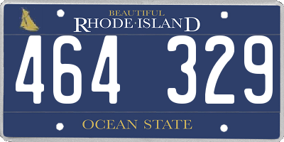 RI license plate 464329