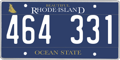 RI license plate 464331