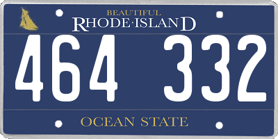 RI license plate 464332