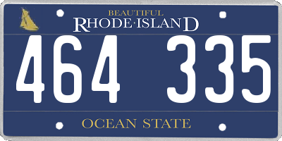 RI license plate 464335
