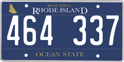RI license plate 464337