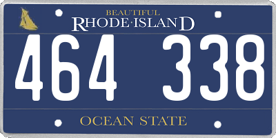 RI license plate 464338