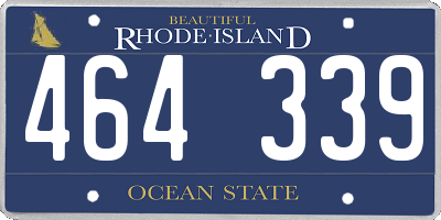 RI license plate 464339