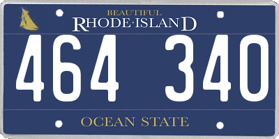 RI license plate 464340
