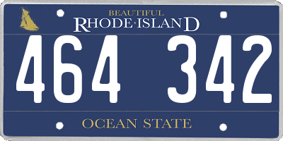 RI license plate 464342