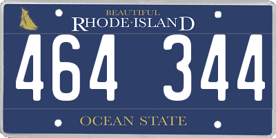 RI license plate 464344