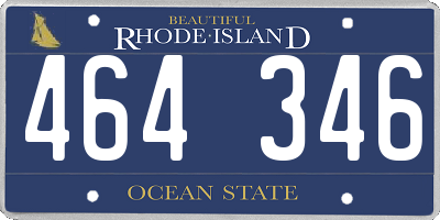 RI license plate 464346