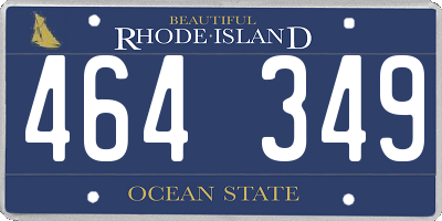 RI license plate 464349