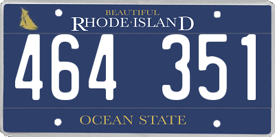 RI license plate 464351