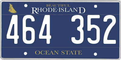 RI license plate 464352