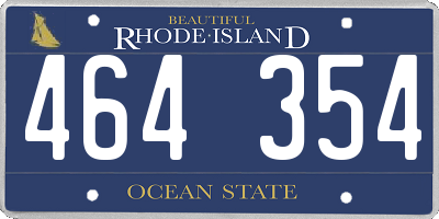RI license plate 464354