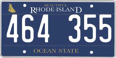 RI license plate 464355