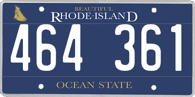 RI license plate 464361