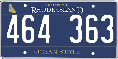 RI license plate 464363