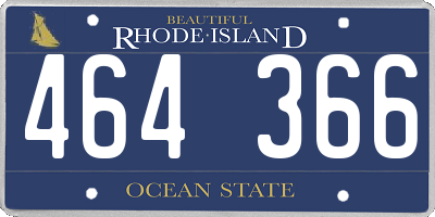 RI license plate 464366