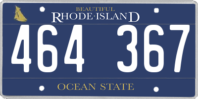 RI license plate 464367