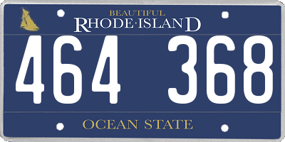 RI license plate 464368