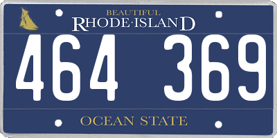 RI license plate 464369