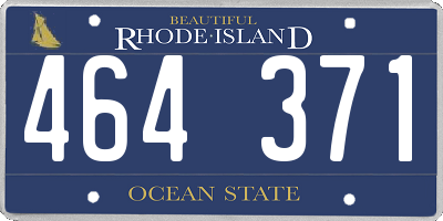 RI license plate 464371