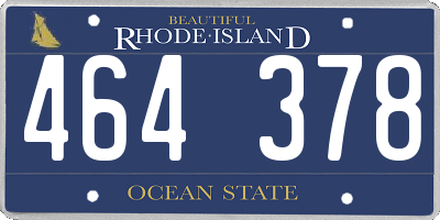 RI license plate 464378