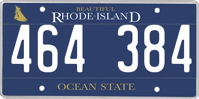 RI license plate 464384