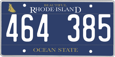 RI license plate 464385